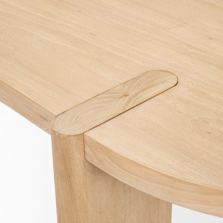 Sohan Light Brown Wood Oval Dining Table by Mercana at Eve Furniture