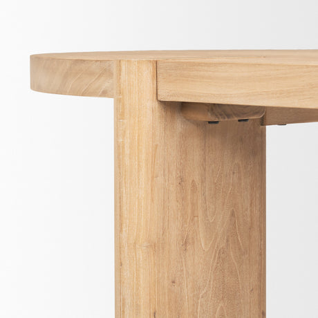 Sohan Light Brown Wood Oval Dining Table by Mercana at Eve Furniture