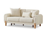 Soho 3-pieces (Sofa & Loveseat & Chair) Livingroom Set in Cream by Furnia at Eve Furniture