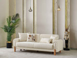 Soho 3-pieces (Sofa & Loveseat & Chair) Livingroom Set in Cream