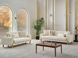 Soho 3-pieces (Sofa & Loveseat & Chair) Livingroom Set in Cream