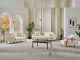 Soho 3-pieces (Sofa & Loveseat & Chair) Livingroom Set in Cream
