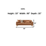 Soho 3-pieces (Sofa & Loveseat & Chair) Livingroom Set in Somon by Furnia at Eve Furniture