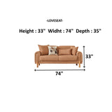 Soho 3-pieces (Sofa & Loveseat & Chair) Livingroom Set in Somon by Furnia at Eve Furniture