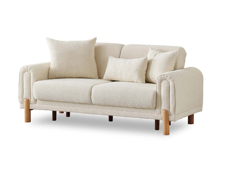 Soho 4-pieces (2 Sofa & 2 Chair) Livingroom Set Cream - Clearance by Furnia at Eve Furniture