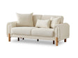 Soho Cream Convertible Loveseat by Furnia at Eve Furniture