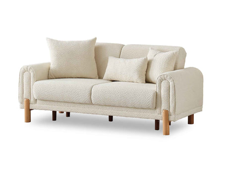 Soho Cream Convertible Loveseat by Furnia at Eve Furniture