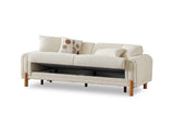 Soho Cream Convertible Sofa by Furnia at Eve Furniture