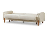 Soho Cream Convertible Sofa by Furnia at Eve Furniture