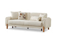Soho Cream Convertible Sofa by Furnia at Eve Furniture
