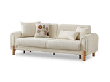 Soho Cream Convertible Sofa by Furnia at Eve Furniture