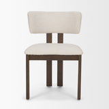 Soho Curved Open Back Cream Chenille Tripod Frame Dining Chair, Set of 2 by Mercana at Eve Furniture