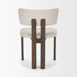 Soho Curved Open Back Cream Chenille Tripod Frame Dining Chair, Set of 2 by Mercana at Eve Furniture