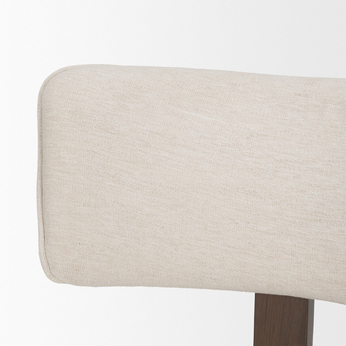 Soho Curved Open Back Cream Chenille Tripod Frame Dining Chair, Set of 2 by Mercana at Eve Furniture