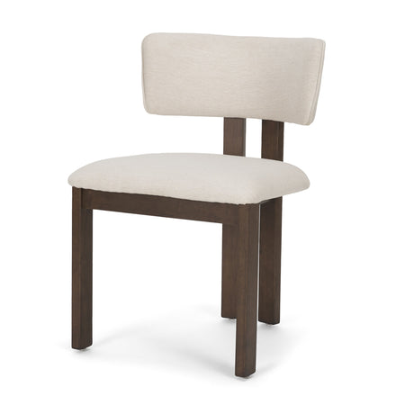 Soho Curved Open Back Cream Chenille Tripod Frame Dining Chair, Set of 2 by Mercana at Eve Furniture