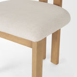 Soho Curved Open Back Cream w/ Light Brown Tripod Frame Dining Chair by Mercana at Eve Furniture