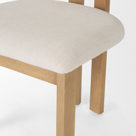 Soho Curved Open Back Cream w/ Light Brown Tripod Frame Dining Chair by Mercana at Eve Furniture