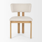 Soho Curved Open Back Cream w/ Light Brown Tripod Frame Dining Chair by Mercana at Eve Furniture