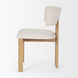 Soho Curved Open Back Cream w/ Light Brown Tripod Frame Dining Chair by Mercana at Eve Furniture