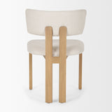 Soho Curved Open Back Cream w/ Light Brown Tripod Frame Dining Chair by Mercana at Eve Furniture