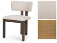 Soho Curved Open Back Cream w/ Light Brown Tripod Frame Dining Chair by Mercana at Eve Furniture