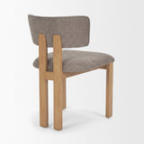 Soho Curved Open Back Gray Chenille Tripod Frame Dining Side Chair, Set of 2 by Mercana at Eve Furniture