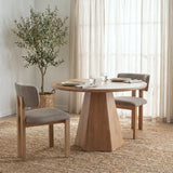 Soho Curved Open Back Gray Chenille Tripod Frame Dining Side Chair, Set of 2 by Mercana at Eve Furniture