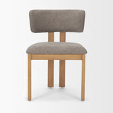 Soho Curved Open Back Gray Chenille Tripod Frame Dining Side Chair, Set of 2 by Mercana at Eve Furniture