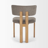 Soho Curved Open Back Gray Chenille Tripod Frame Dining Side Chair, Set of 2 by Mercana at Eve Furniture