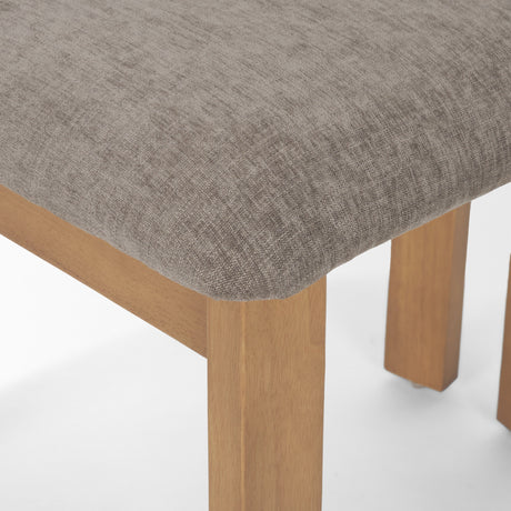 Soho Curved Open Back Gray Chenille Tripod Frame Dining Side Chair, Set of 2 by Mercana at Eve Furniture