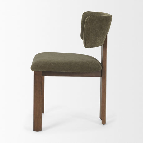 Soho Curved Open Back Olive Tripod Frame Dining Chair by Mercana at Eve Furniture