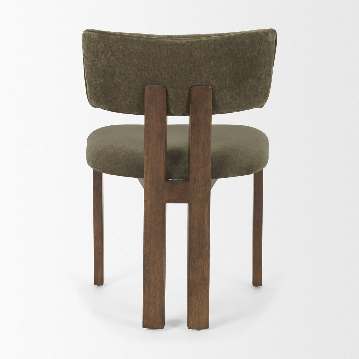 Soho Curved Open Back Olive Tripod Frame Dining Chair by Mercana at Eve Furniture