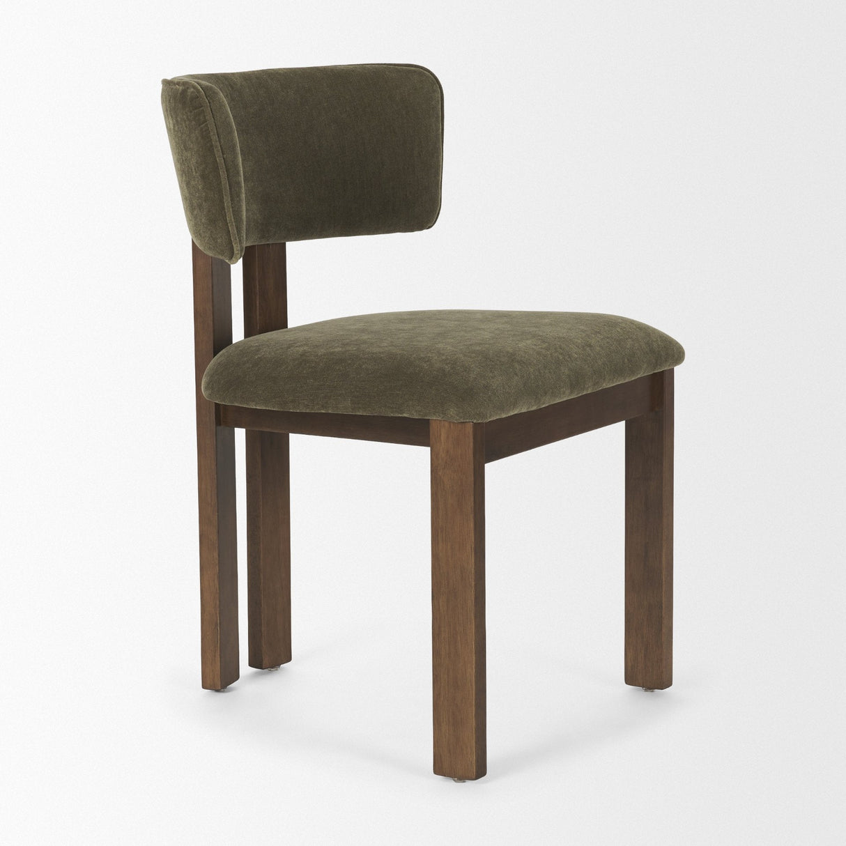 Soho Curved Open Back Olive Tripod Frame Dining Chair by Mercana at Eve Furniture