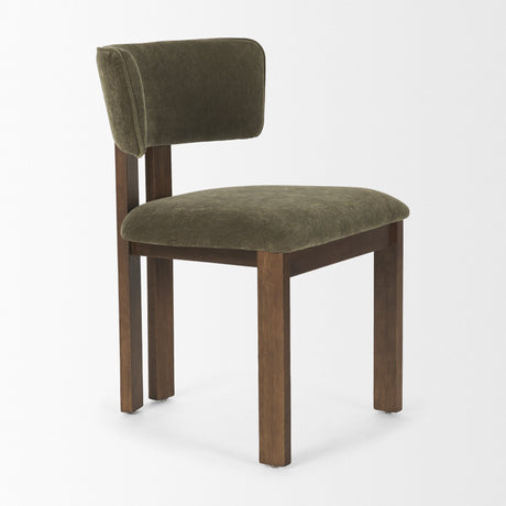 Soho Curved Open Back Olive Tripod Frame Dining Chair by Mercana at Eve Furniture