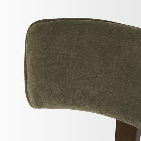 Soho Curved Open Back Olive Tripod Frame Dining Chair by Mercana at Eve Furniture