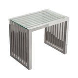 SOHO Stainless Steel End Table by Diamond Sofa at Eve Furniture