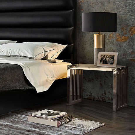 SOHO Stainless Steel End Table by Diamond Sofa at Eve Furniture