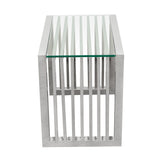 SOHO Stainless Steel End Table by Diamond Sofa at Eve Furniture