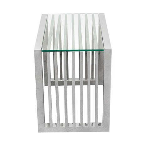 SOHO Stainless Steel End Table by Diamond Sofa at Eve Furniture