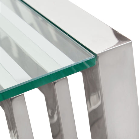 SOHO Stainless Steel End Table by Diamond Sofa at Eve Furniture