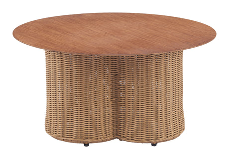 Soka Natural Outdoor Coffee Table by Zuomod at Eve Furniture