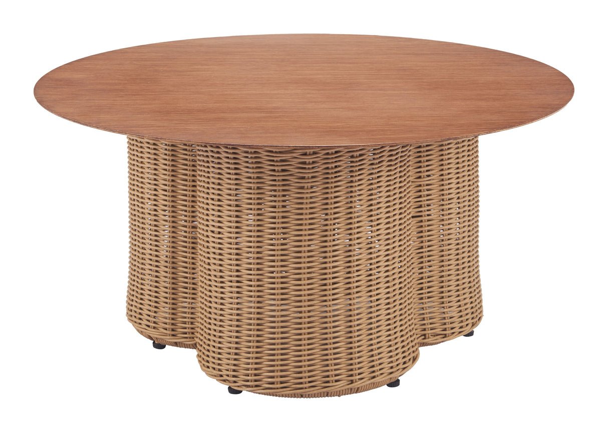 Soka Natural Outdoor Coffee Table by Zuomod at Eve Furniture