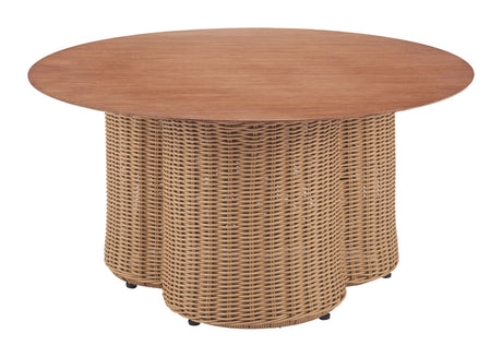 Soka Natural Outdoor Coffee Table by Zuomod at Eve Furniture