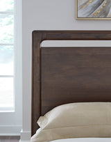 Sol Acacia Wood Eastern King Platform Bed in Brown Spice by Modus Furniture at Eve Furniture