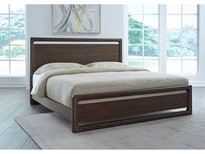 Sol Acacia Wood Eastern King Platform Bed in Brown Spice by Modus Furniture at Eve Furniture