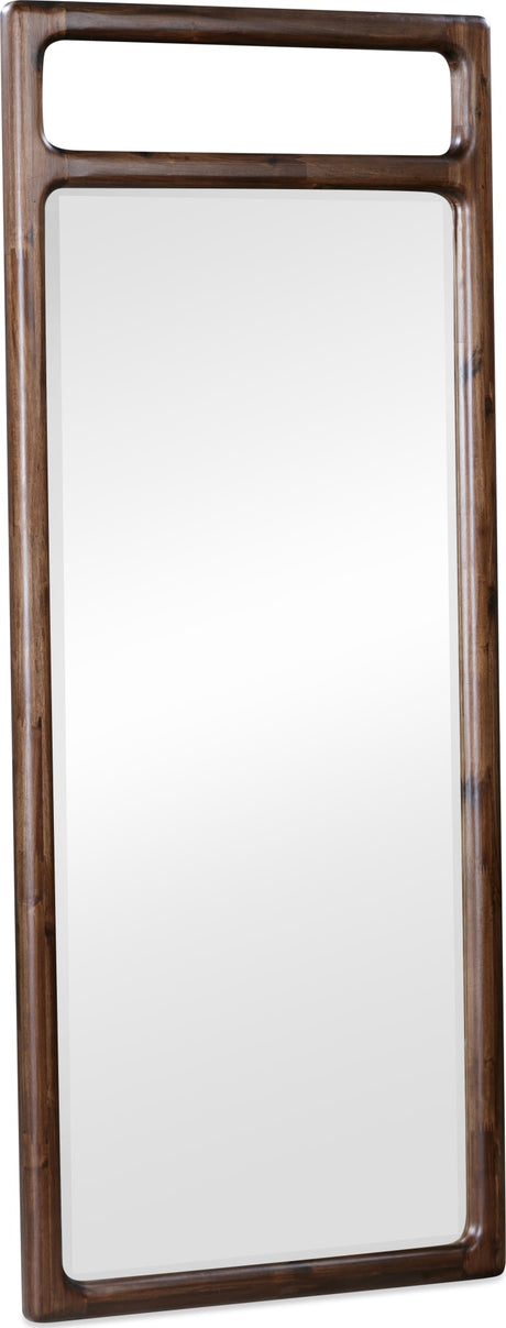 Sol Brown Spce Beveled Glass Floor Mirror by Modus Furniture at Eve Furniture