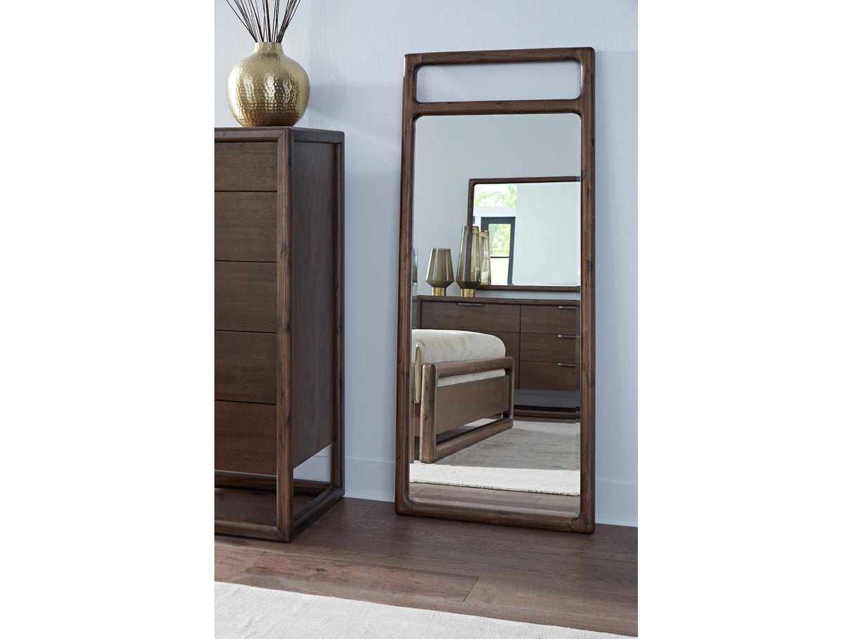 Sol Brown Spce Beveled Glass Floor Mirror by Modus Furniture at Eve Furniture