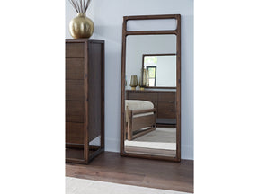 Sol Brown Spce Beveled Glass Floor Mirror by Modus Furniture at Eve Furniture