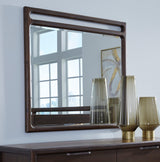 Sol Brown Spice Beveled Glass Wall or Dresser Mirror by Modus Furniture at Eve Furniture