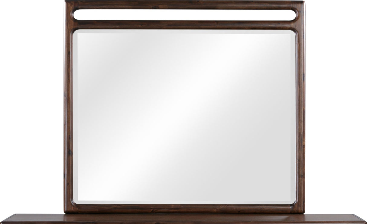 Sol Brown Spice Beveled Glass Wall or Dresser Mirror by Modus Furniture at Eve Furniture